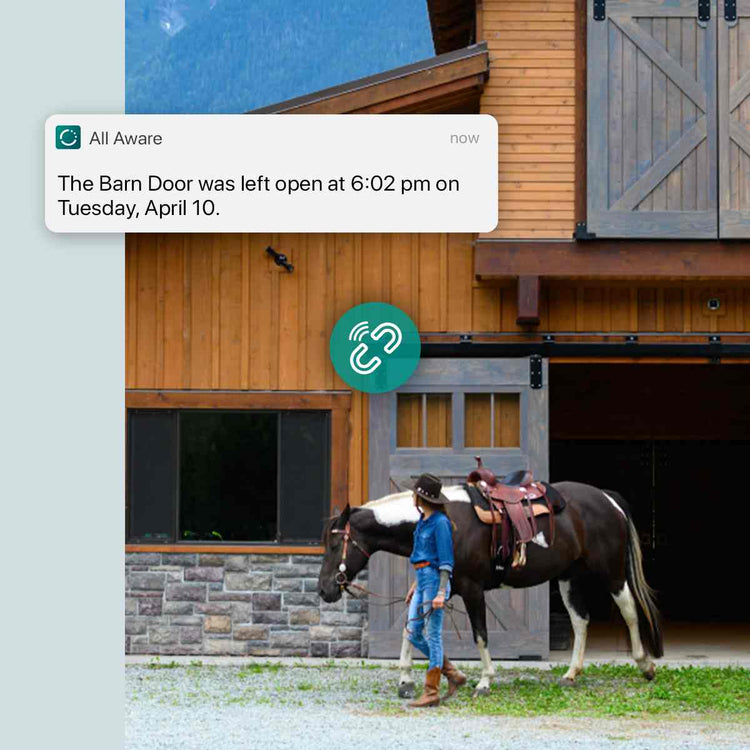 For rural living, get barn door notifications from your cellular contact sensor