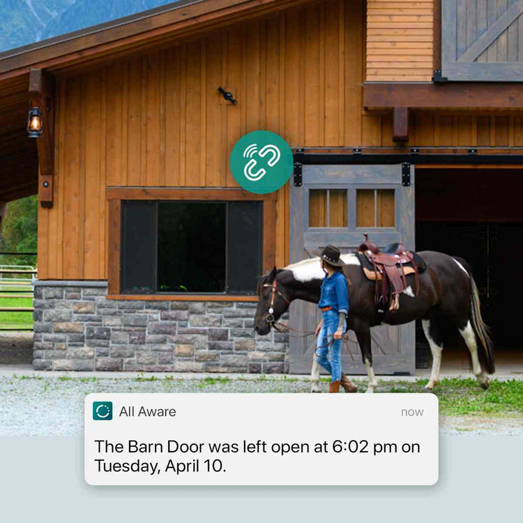 For rural living, get barn door notifications from your cellular contact sensor