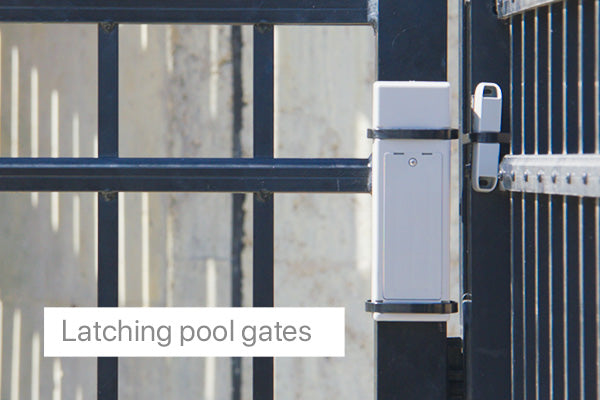 flex aware installed on pool gate