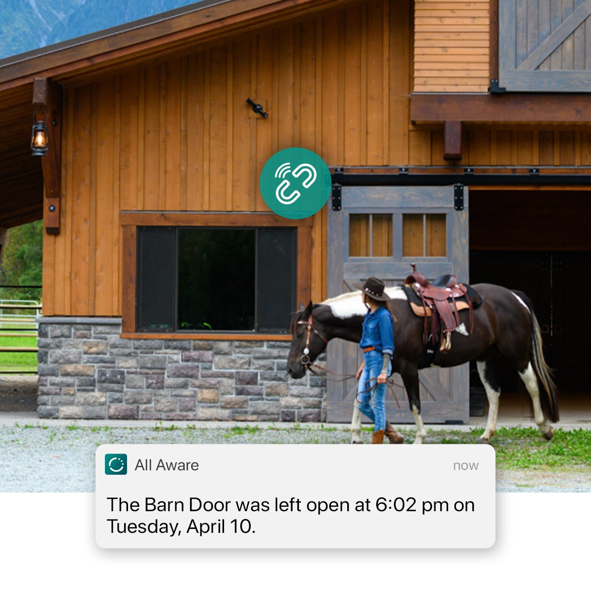 For rural living, get barn door notifications from your cellular contact sensor 