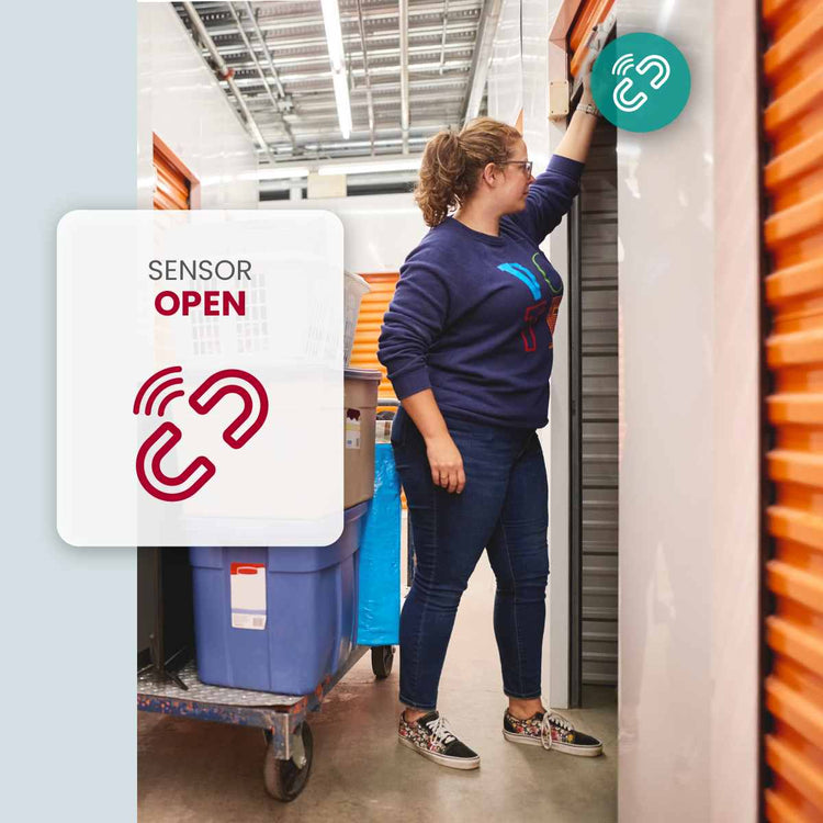 Homeowner receives storage unit notifications from your cellular contact sensor 