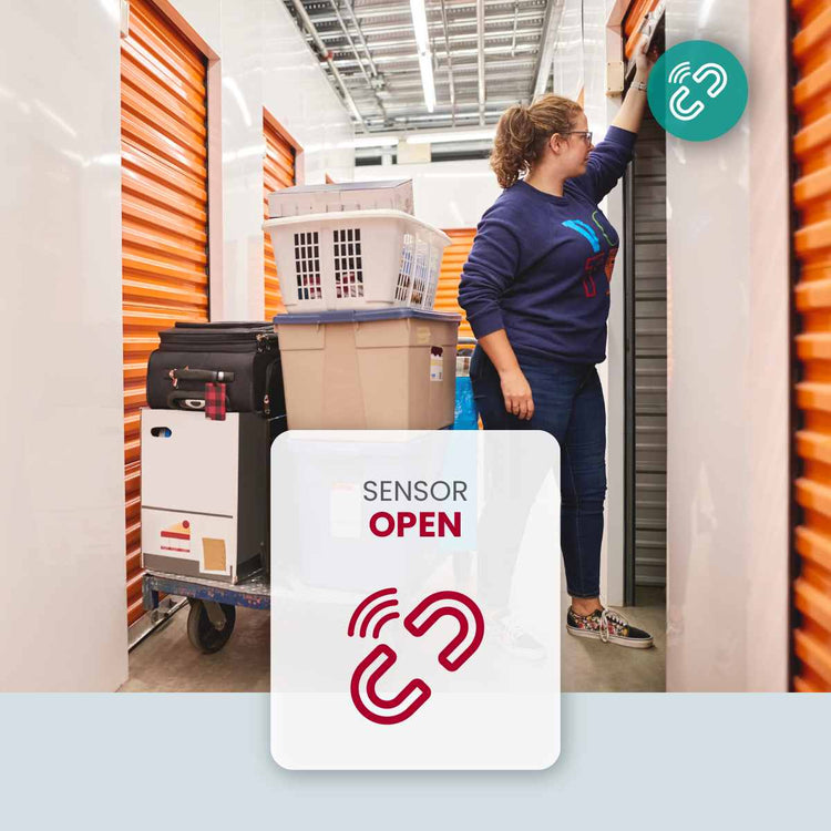 Homeowner receives storage unit notifications from your cellular contact sensor 
