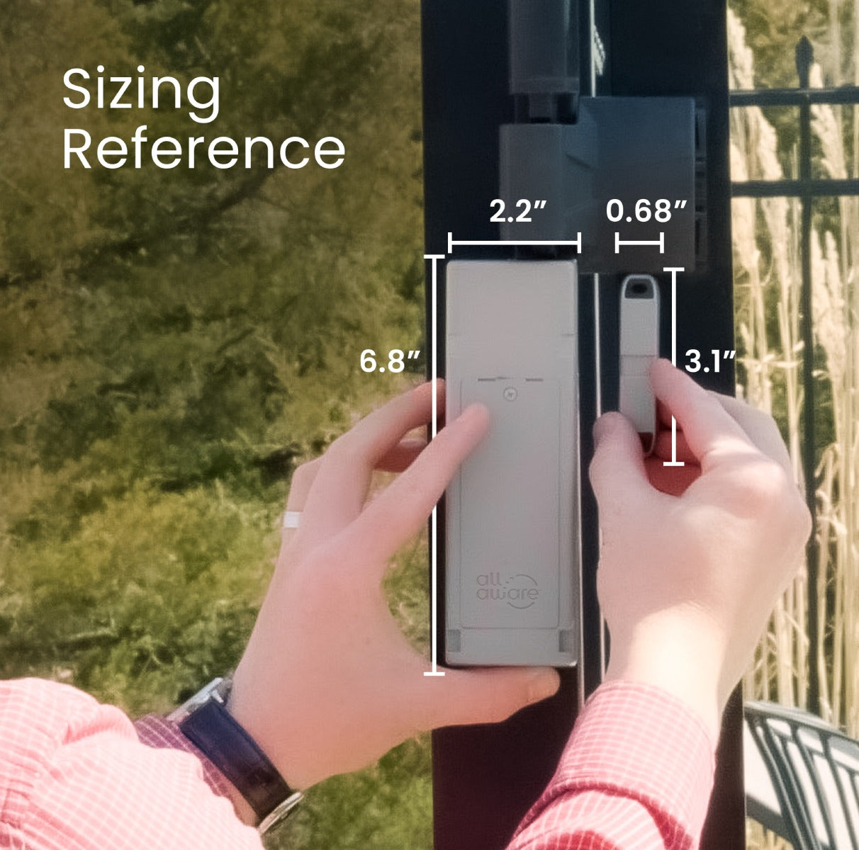 Flex Aware cellular contact sensor dimensions